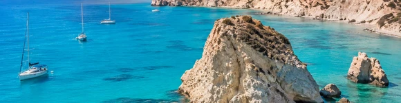 Aphrodite's Rock sea stack off the coast of Cyprus