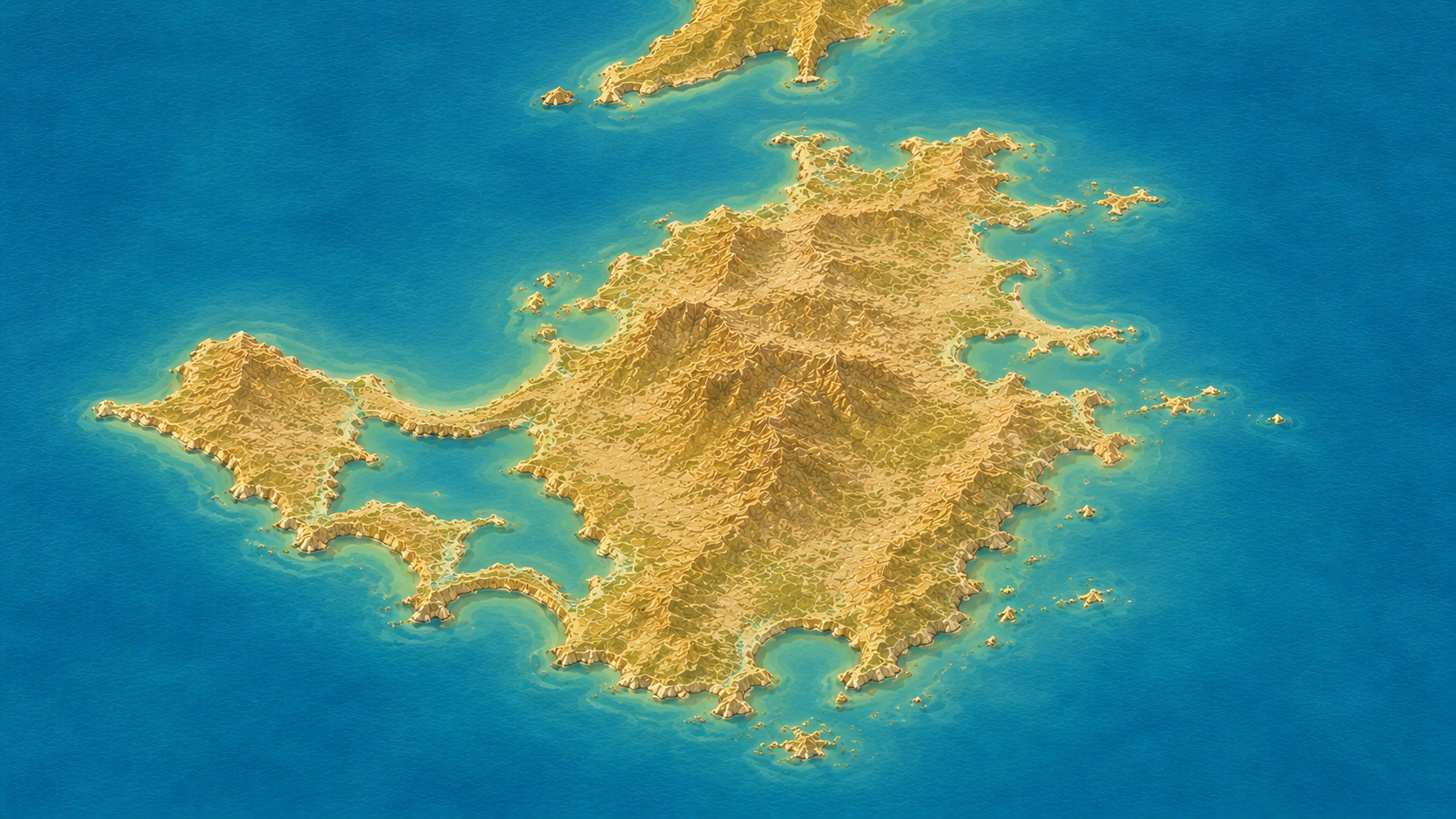 Aerial relief map of Sint Maarten and Saint Martin island, Caribbean