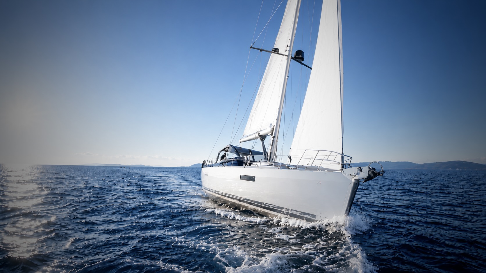 yacht in the sea